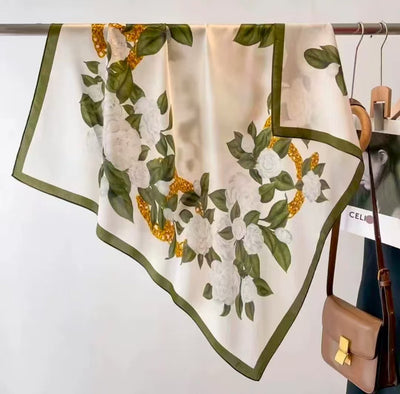 Pañuelo de Seda Cuadrado Versátil para Mujer - Image 13