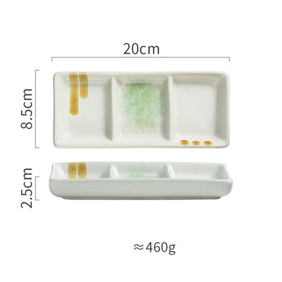 Plato de Cerámica Japonés Compartido de Tres Secciones para Condimentos - Image 16