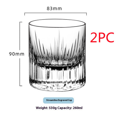 Vaso de Whiskey de Cristal Tallado a Mano - Diseño Lujo Ligero con Boca Ancha - Image 22