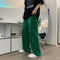 Pantalones Anchos Estilo Hong Kong con Diseño Vintage Desgastado para Hombre