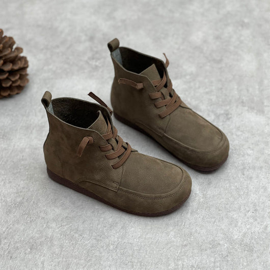 Botas Artesanales de Cuero Gamuza con Suela Flexible y Cierre Elástico - Image 11