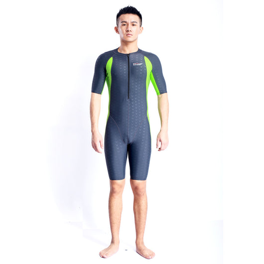 Traje de Baño Deportivo Estampado Tiburón Secado Rápido Manga Corta - Image 2