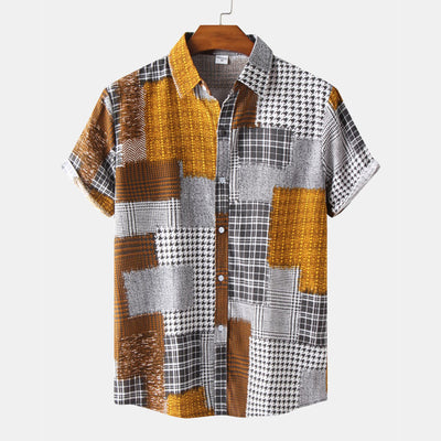 Camisa Hawaiana de Algodón y Lino para Hombre - Diseño Estampado Manga Corta - Image 17