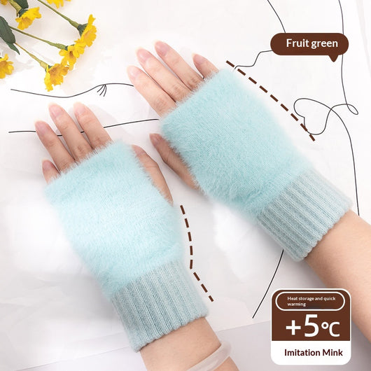 Guantes Térmicos de Punto con Dedos Libres y Forro Suave - Image 7
