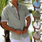 Camisa Hawaiana de Manga Corta con Cuadros Laterales para Hombre