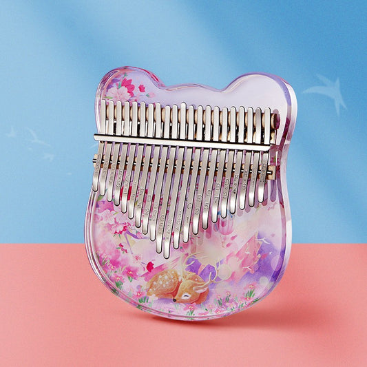 Kalimba de Cristal Acrílico Transparente - Instrumento de Pulgar