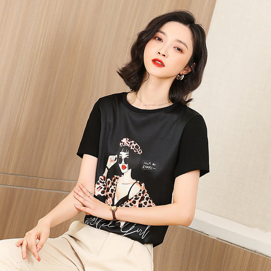 Camiseta de Algodón con Costura de Seda - Image 5