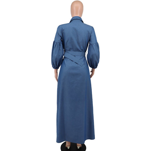 Camisa Denim Azul de Manga Larga para Mujer - Image 5
