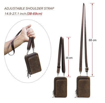 Bolsa Bandolera de Cuero Vintage para Hombre - Estilo Retro Casual - Image 10