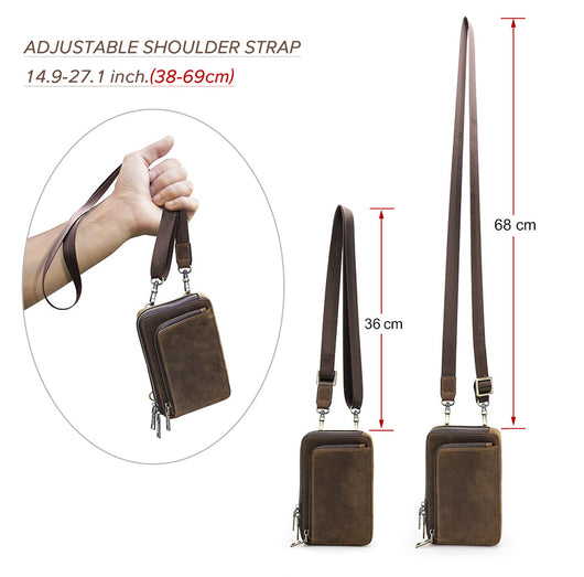 Bolsa Bandolera de Cuero Vintage para Hombre - Estilo Retro Casual - Image 10