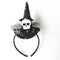 Diadema de Bruja para Halloween con Araña, Calavera y Murciélago