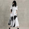 Vestido Camisero con Estampado Irregular Reductor de Cintura
