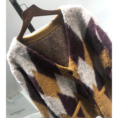 Suéter Tejido Mohair Rombos Versátil para Cualquier Ocasión - Image 15