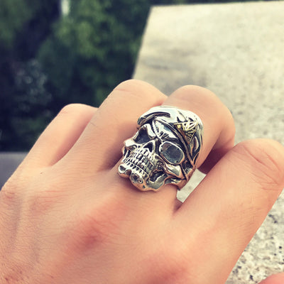Anillo de Calavera Hip Hop Punk Plata 925 Estilo Personalidad - Image 9