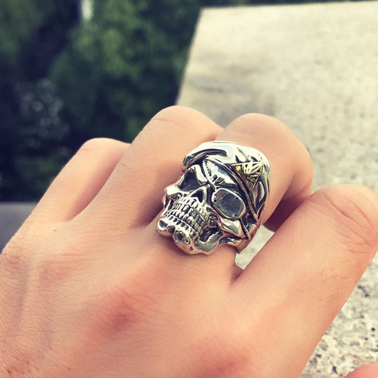 Anillo de Calavera Hip Hop Punk Plata 925 Estilo Personalidad - Image 9