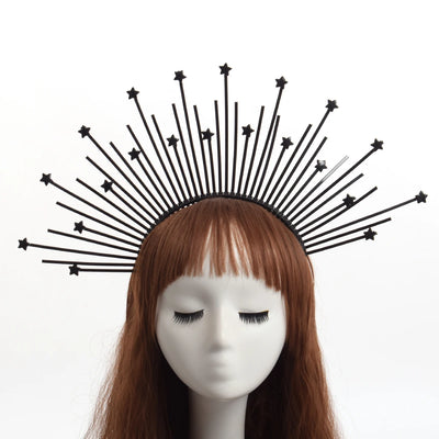 Diadema Gótica con Halo Dorado Exagerado - Image 18