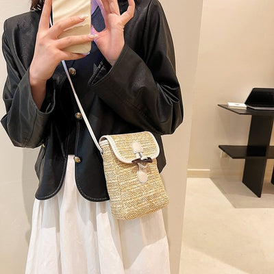 Bolso Crossbody de Paja Casual para Mujer - Image 8