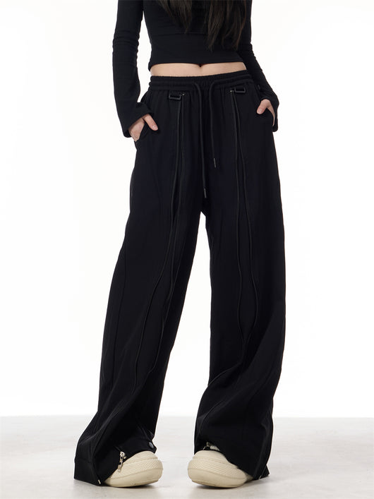 Pantalones Anchos de Patchwork para Mujer - Diseño Casual y Versátil - Image 12