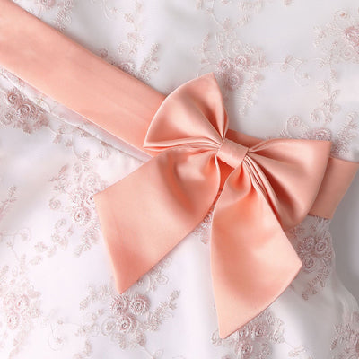 Vestido Princesa Niña con Encaje y Bordados - Image 25