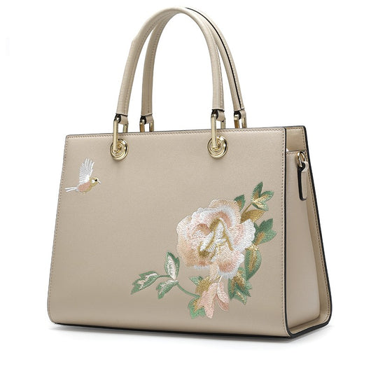Bolso Portátil de Cuero Bordado para Mujer - Image 6