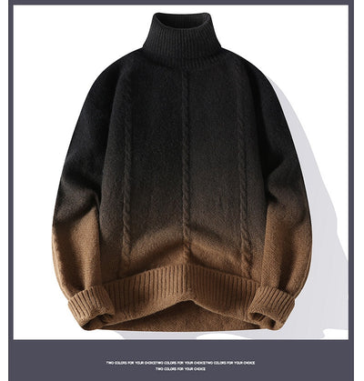 Suéter Tejido Cuello Alto con Degradado de Color para Hombre - Image 15