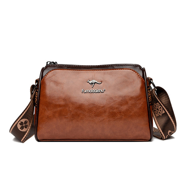Bolsa Mensajera Retro Reversible de Doble Cara para Mujer