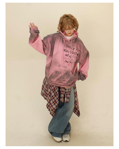 Sudadera Falsa Dos Piezas con Capucha para Mujer - Corte Holgado - Image 10