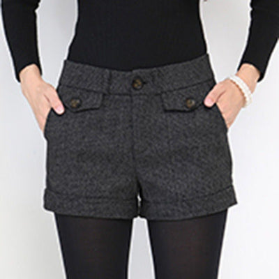 Shorts de Lana a Cuadros para Mujer - Estilo Casual y Elegante - Image 8