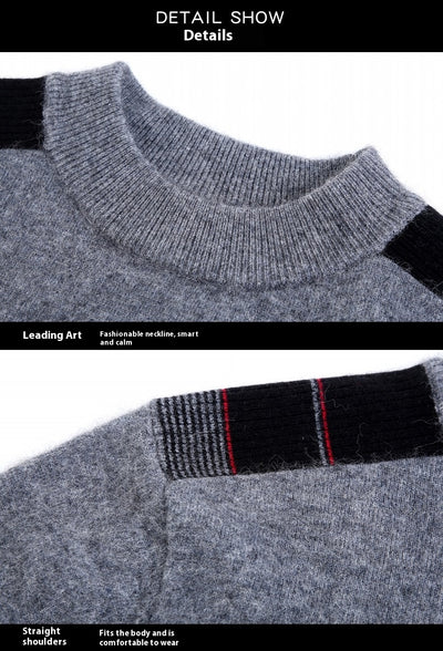 Suéter Cuello Alto Reversible de Terciopelo Manga Larga para Hombre - Image 30