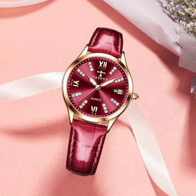 Reloj Automático Elegante para Mujer - Dial Pequeño Resistente al Agua