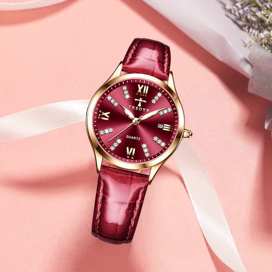 Reloj Automático Elegante para Mujer - Dial Pequeño Resistente al Agua
