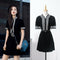 Vestido Negro Elegante Estilo Hepburn - Diseño Francés Slim para Mujer