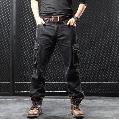 Pantalones Cargo Rectos Holgados Talla Grande para Hombre - Image 4