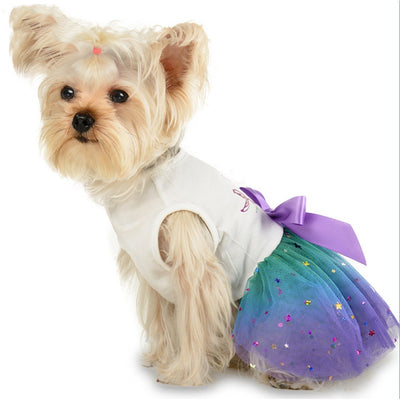 Falda Verano para Perros Pequeños - Diseño Degradado Cielo Estrellado - Image 8