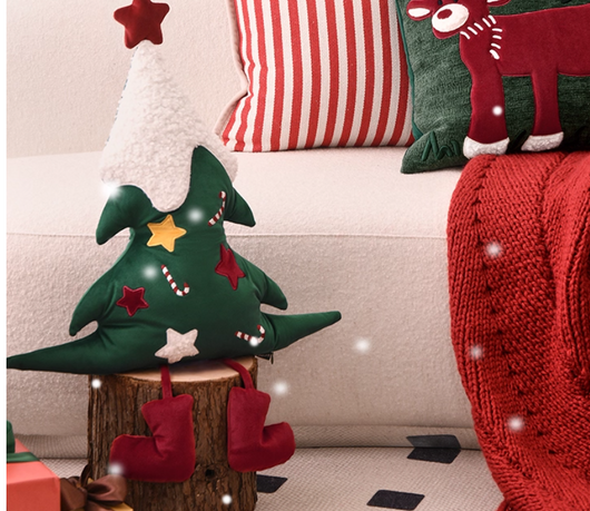 Cojín Navideño Árbol de Navidad para Sofá - Decoración Festiva - Image 13