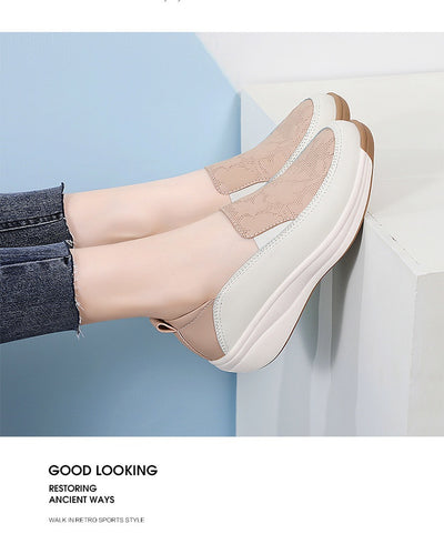 Tenis Blancos Mujer con Suela Gruesa y Cierre Slip-On - Image 14