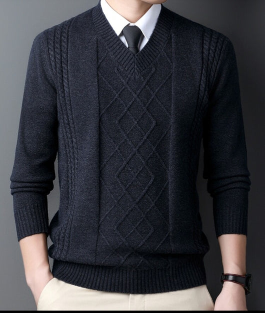 Suéter Casual para Hombre con Cuello Tipo Polo - Pullover de Punto - Image 27