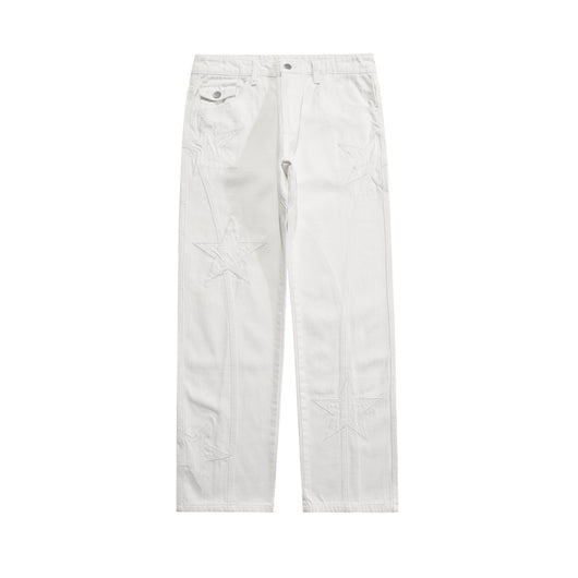 Jeans Rectos Vintage Lavado Buffalo con Bordado para Hombre y Mujer - Image 13