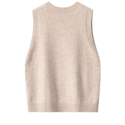 Chaleco Tejido Retro V-Cuello para Mujer - Estilo Europeo Primavera Otoño - Image 6