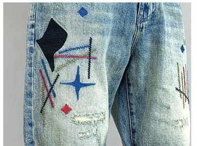 Pantalón Vaquero Personalizado con Bordado de Cinco Puntas - Image 10