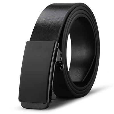 Cinturón de Cuero Automático para Hombre - Hebilla sin Agujeros Piel Doble Capa - Image 6