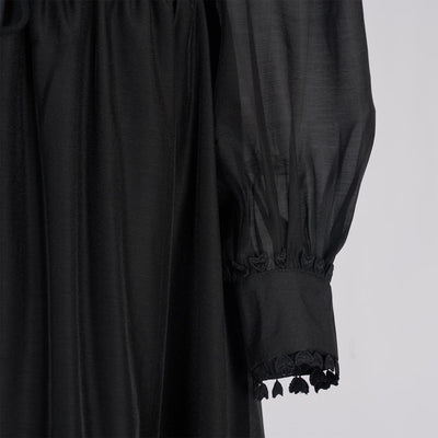 Conjunto de Blusa Manga Larga con Borde Lotus y Falda Midi Cintura Elástica - Image 26
