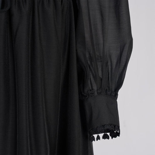 Conjunto de Blusa Manga Larga con Borde Lotus y Falda Midi Cintura Elástica - Image 26