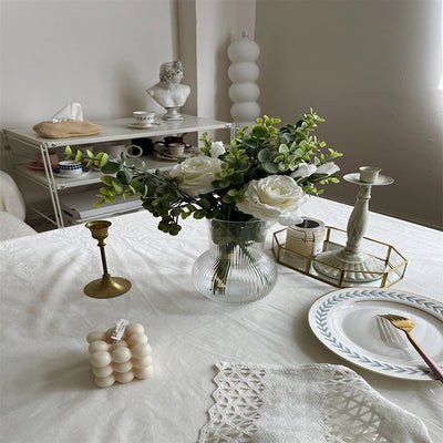 Mantel de Encaje Floral Fénix Blanco Estilo Francés - Image 8