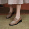 Mocasines Retro de Cuero Suave para Mujer con Costura Artesanal