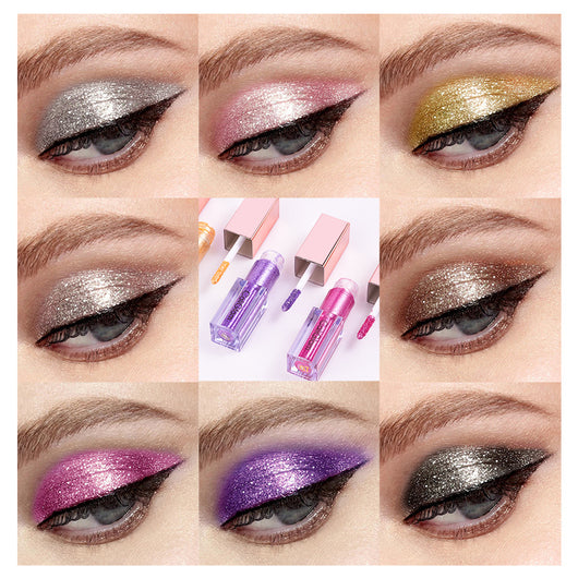 Set de 8 Sombras Líquidas Perladas Multicolor con Brillo para Ojos - Image 3