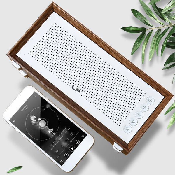 Parlante Bluetooth Retro de Madera con Subwoofer - Image 3