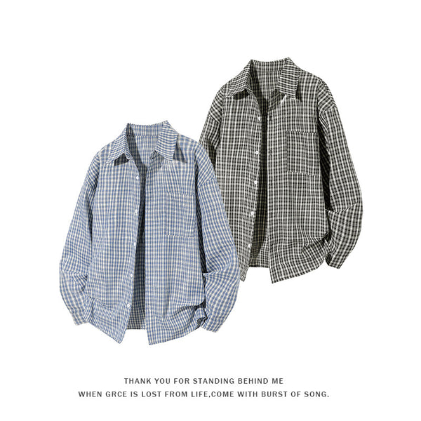 Camisa de Cuadros Manga Larga Tallas Grandes para Hombre