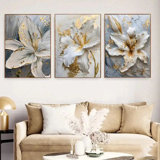 Cuadro Decorativo Estudio Floral Pintado a Mano - Image 5