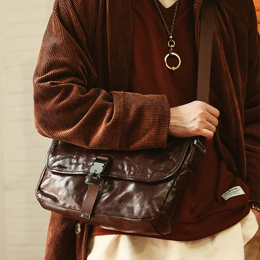 Bolso de Cuero para Hombre con Gran Capacidad y Correa Cruzada - Image 2